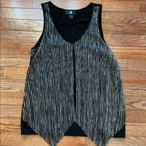 Metallic detailed tank top